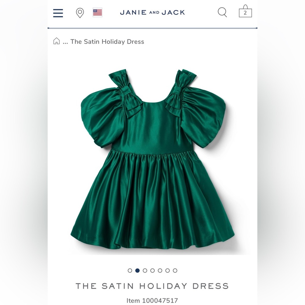 Janie and Jack Satin Holiday Dress